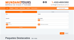 Desktop Screenshot of mundanotours.com.ar